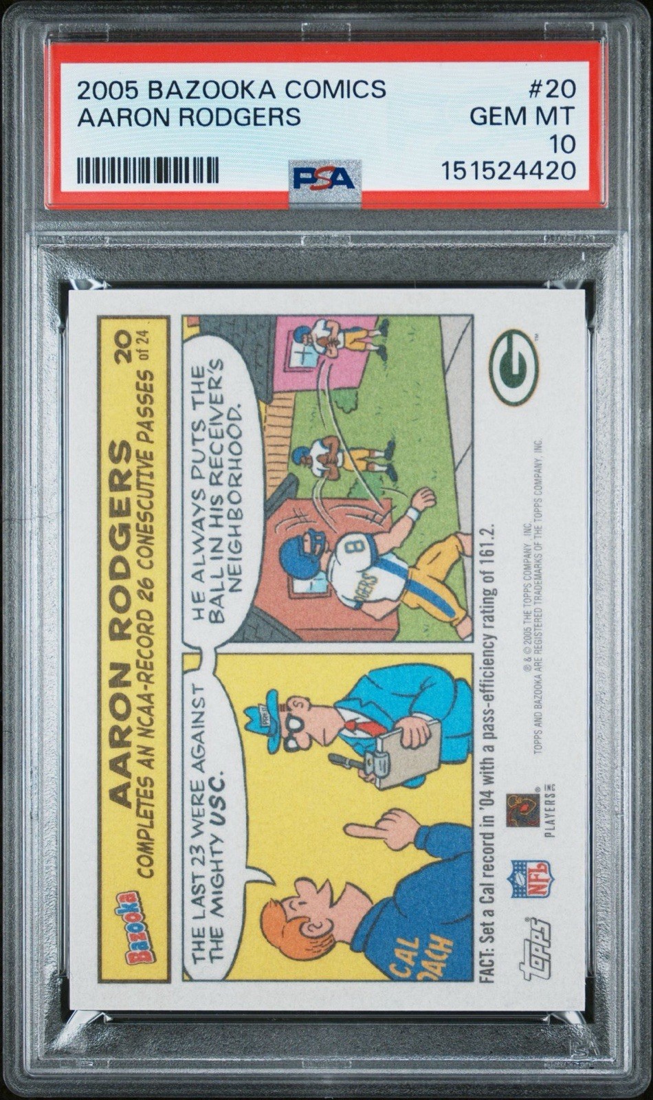 Aaron Rodgers Bazooka Comics #20 Base