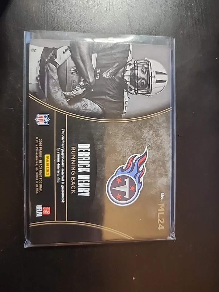 2016 Black Gold Derrick Henry Mother Lode Gold Rookie RC Patch /99 Player Worn - Image 4 of 4