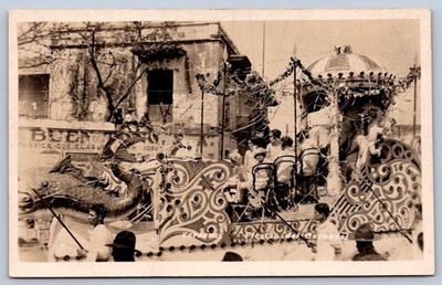 K57/ Veracruz Mexico RPPC Postcard c1920 Carnival Parade Float Fish  52