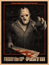 Friday the 13th Part 3 by Melvin Mago 20/95 18x24 Screen Print Movie Art Poster