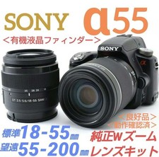 SONY Alpha 55 Digital SLR Camera with 18-55mm and 55-200mm Lenses and Battery