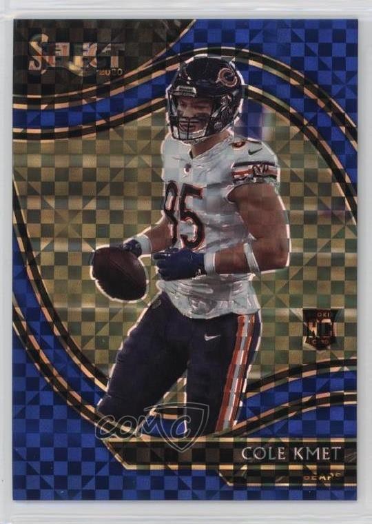 2020 Panini Select Field Level Blue Prizm /49 Cole Kmet #374 Rookie RC