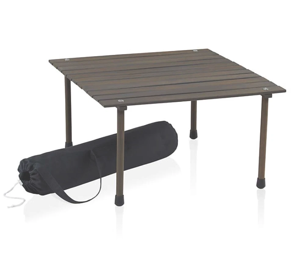 Crate & Barrel - Table In A Bag / Grey-Finished Mahogany / Perfect For Picnics! - Image 3 of 3