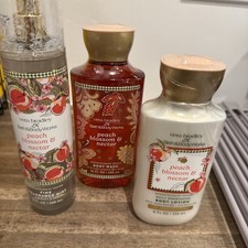 Bath Body Works Vera Bradley X Peach Blossom 3 Pc Set Body Cream Mist Lotion