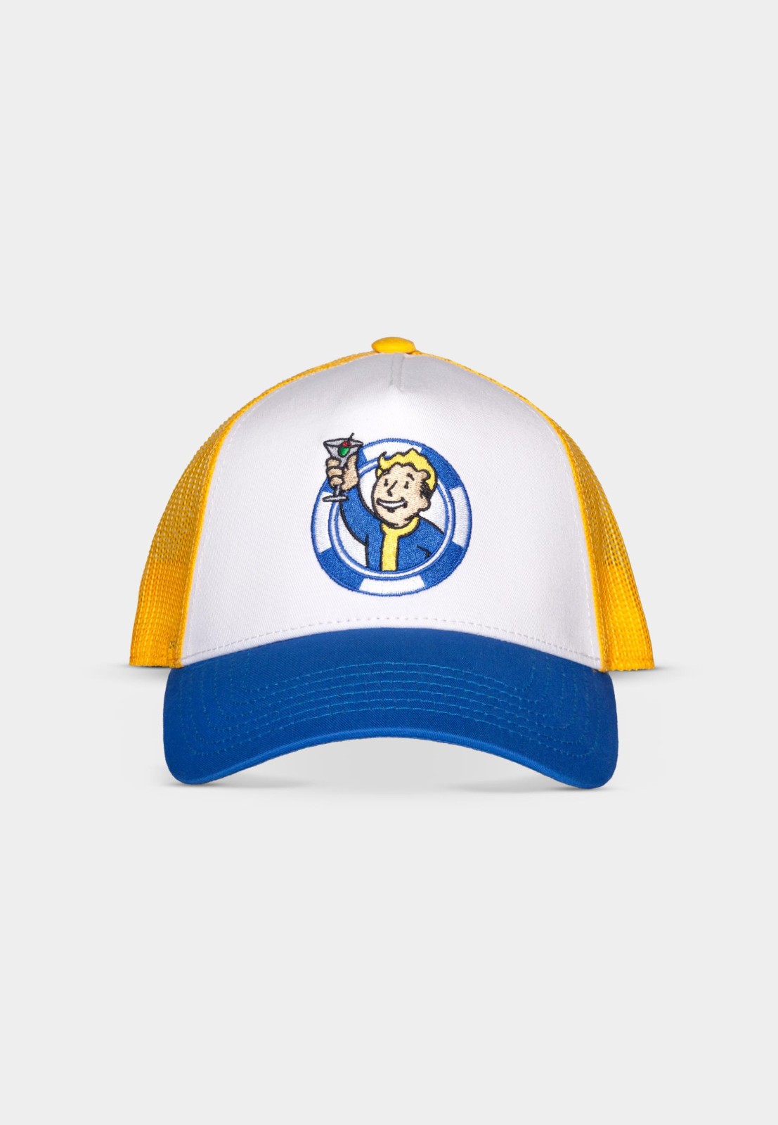 OFFICIAL FALLOUT NEW VEGAS VAULT BOY MARTINI WHITE SNAPBACK TRUCKER BASEBALL CAP