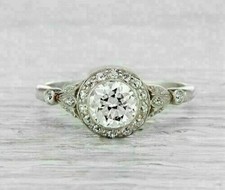 2.10Ct Lab-Created Diamond Art Deco Style Engagement Ring in 925 Sterling Silver