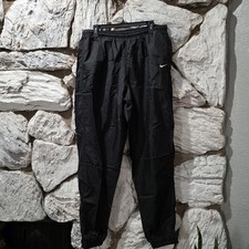Vintage Nike Pants Mens Extra Large XL Black Windbreaker Joggers Track