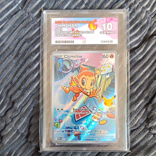 Pokémon TCG Chimchar 041 2026 Black Star Promo Holo Ace Grading 10