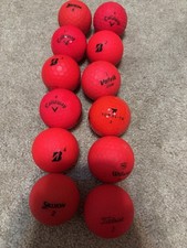 Volvik, Callaway, Srixon, Titleist Red Practice Golf Balls Mixed Lot 12 Pack
