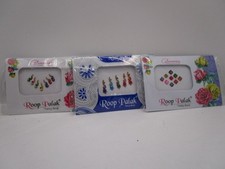 3 Packs of Multicolor ROOP PALACK Bindi Face Stickers Temporary Jewelry Tattoo