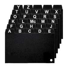 30Pcs Black Index Card Dividers 3x5 Inch, Alphabetical Tabbed Index Card2737