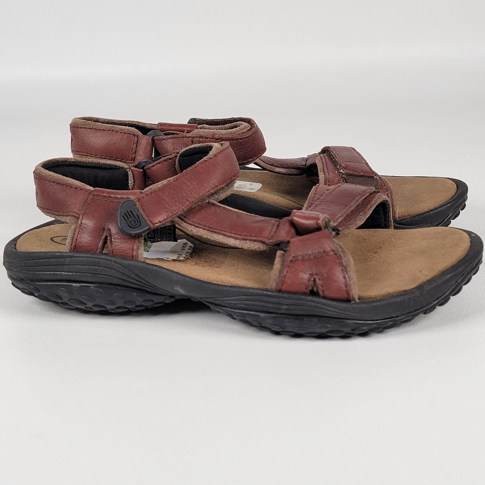 Teva Leather Sandals Men's7.5 M Brown Hook Loop
