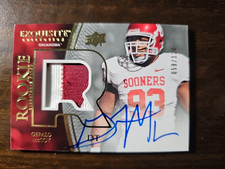2010 Exquisite Rookie Signatures Patch On Card Auto Gerald McCoy /120 Sooners