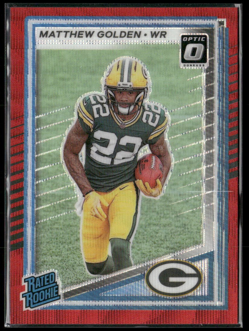 2025 Donruss #311 Matthew Golden Optic Rated Rookies Preview Red Wave