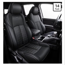 Leather Seat Covers Custom Fit for Tacoma Gen 4th 2024-2026 Double Cab, for SR