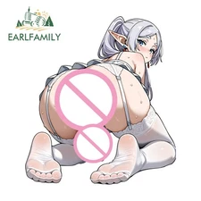 EARLFAMILY 5.1" Frieren Car Sticker Waterproof Luggage Fish Boat Vehicle Decal