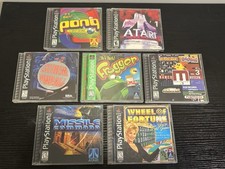 PS1 Game Lot Of 7 Pong Frogger Atari Redux Namco Museum Wheel of Fortune