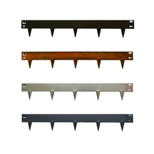 Garden Gear Heavy Metal Border 4 Pack Steel Edging 1m Long 16cm High Rustproof