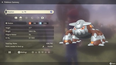 Pokemon Legenden Arceus 6 IV HEATRAN