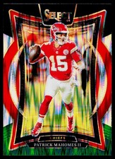 2024 Panini Select #33 Patrick Mahomes II Black & Green Prizm Shock