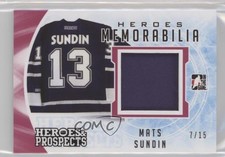 2016 Leaf ITG Heroes & Prospects Memorabilia Red 7/15 Mats Sundin #HM-29 HOF 0c3