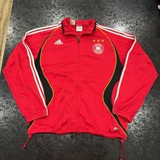 Vintage Adidas Germany DFB Track Jacket Red Mens ClimaCool Soccer