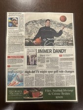 Jimmie Fredette Autographed Newspaper Article. Personalized To Dave. BYU