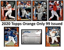 2020 Topps Orange Star Factory Set Break # 501-700 * * Only 99 Sets Produced
