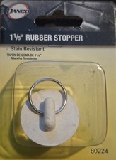 Danco 80224 1-1/8-Inch Rubber Drain Stopper, White