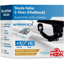 HOOK ANHÄNGERKUPPLUNG abnehmbar passend für Skoda Fabia 6Y2 +7-polig E-Satz ABE