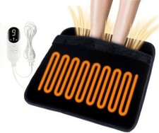 Electric Foot Warmer Mat Heating Pads with Fast Dual-Side Heated Technology, ...