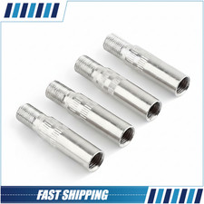 For Car Truck Van Chrome Tyre Wheel Valve Extension Extender Caps Stem 4 Pcs