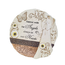 Garden Stone Memorial Plaque - Forever with the Angels, Always in our Hearts