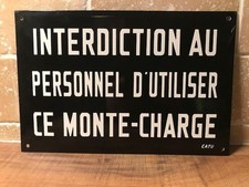 Plaque émaillée de signalisation industrielle CATU 1960-1970