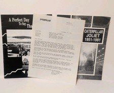 1991 Vintage Caterpillar Joliet Plant Ephemera 40 Year Celebration Illustrated