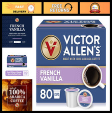 French Vanilla Medium Roast Coffee Pods, 80 Count, Single Serve for Keurig K-Cup