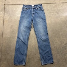 H M Regular Fit 4 Medium Blue Medium Wash Straight Jeans