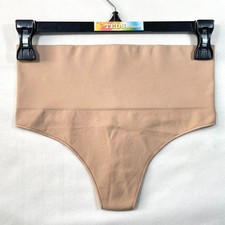 NWOT Spanx Women's L EcoCare Shaping Thong 40048R Toasted Oatmeal