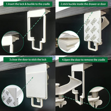 12 Pack Cabinet Locks Child Safety Latches - Baby Proofing Cabinets Drawer Lo...