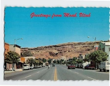 Postcard Main Street Looking North Greetings from Moab Utah USA