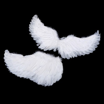 Swallow shape White Angel Feather Wings With Elastic Straps For Kids Party Decor