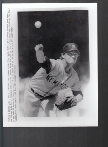 Andy Hawkins 1990 No Hitter Loss Vintage 7x9 Glossy A/P Wire Photo with caption