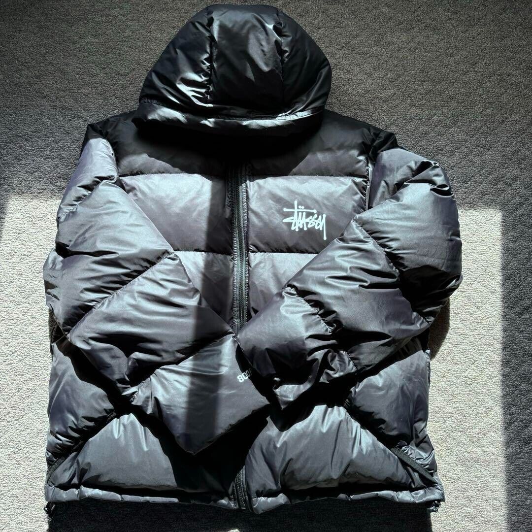 Stussy Micro Ripstop Down Parka Black Pink M size Very Good Stussy Micro Ripstop Down Parka Black Pink M size Very Good