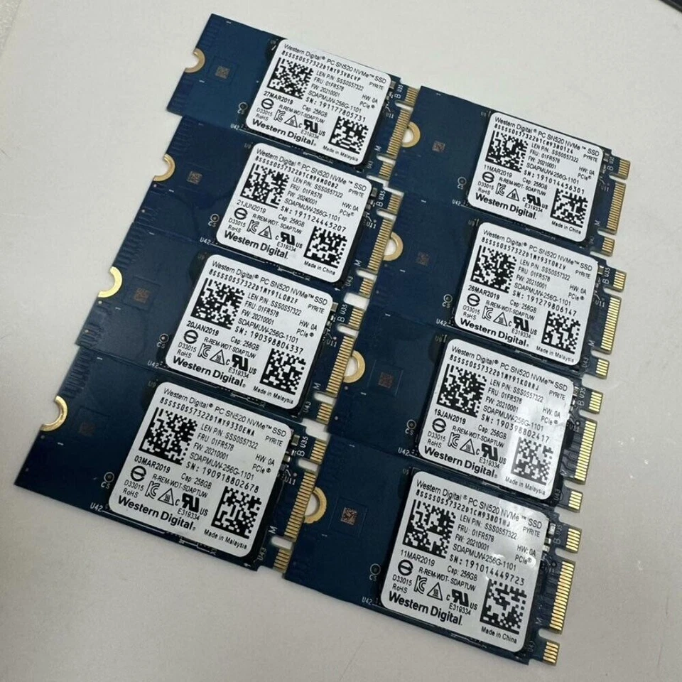 WD PC SN520 NVMe 128GB 256GB 512GB M.2 2242 PCIe3x2 For Lenovo T470 T480 Laptop - Image 4 of 4