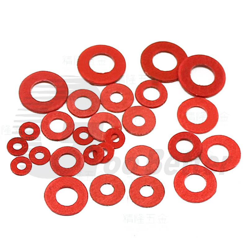 RED FIBRE FLAT SEALING WASHERS M2 M2.5 M3 M4 M5 M6