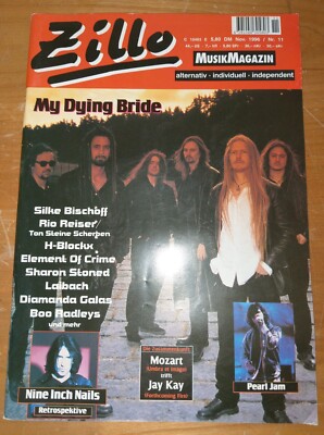 ZILLO  11/1996 Musik Magazin Iggy Pop, Metallica, Cult, Laibach, Silke Bischoff
