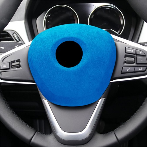 Suede Blue Steering Wheel Center Panel Cover For BMW 2 Series F22 X1 F48 2016-21 - Picture 4 of 10