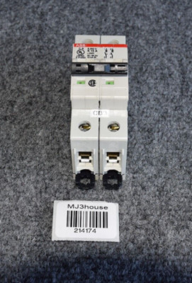 ABB S-203-U-K 15A 2-Pole, Circuit Breaker (240V, 50/60Hz, 10kA IR) #214174-Q4
