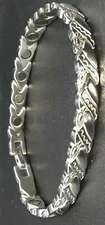 Women Magnetic Stainless Steel Link Bracelet - 5000 Gauss 8" Long