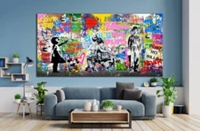 follow the Dreams Graffiti canvas Painting Picture Modern Pop Art Wall Decor